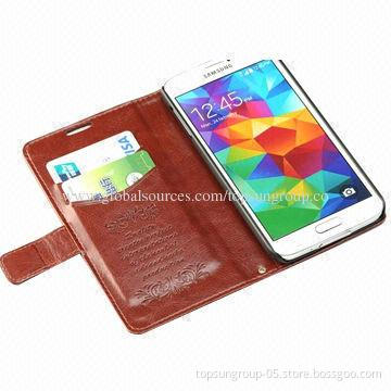 PU Leather Cover/Creative Flip Wallet Case for Samsung, High-quality Materials